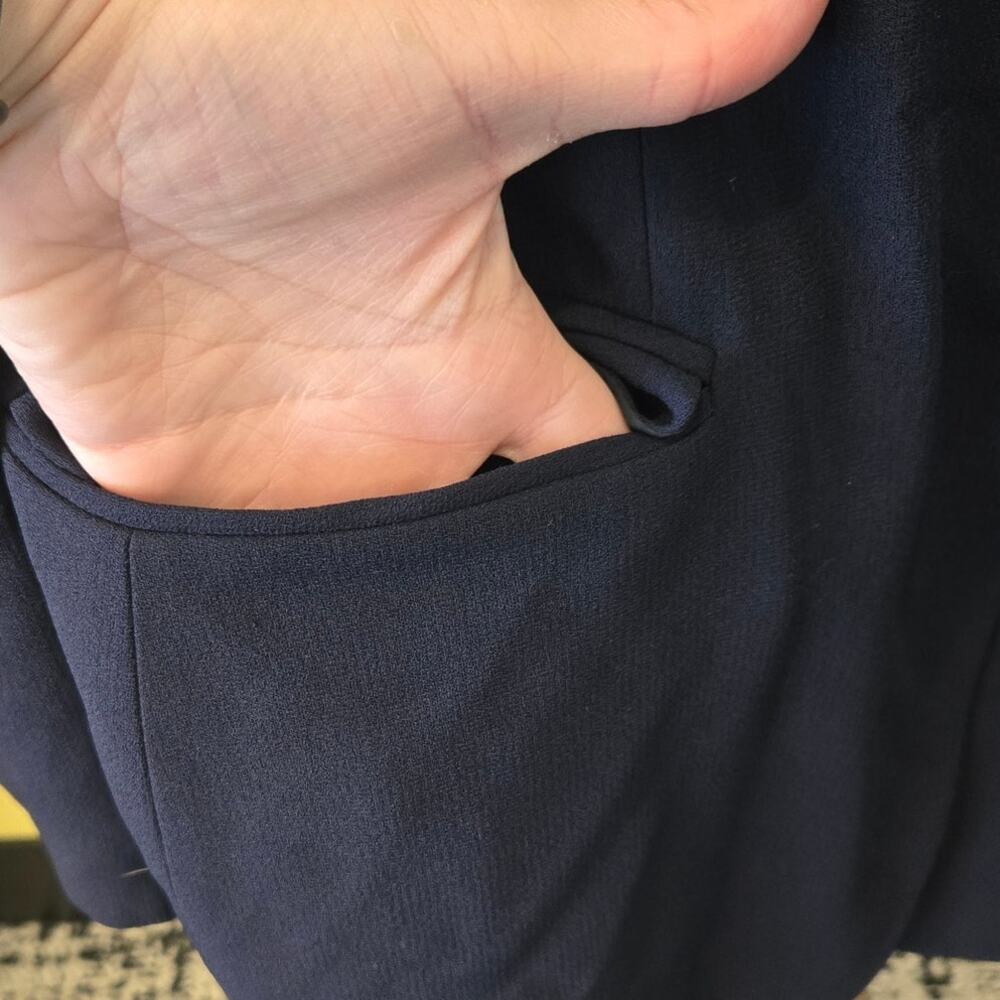 Nygard Collection 16 Navy Blue One-button Classic Tailored Jacket/Blazer [0480] - Picture 5 of 12